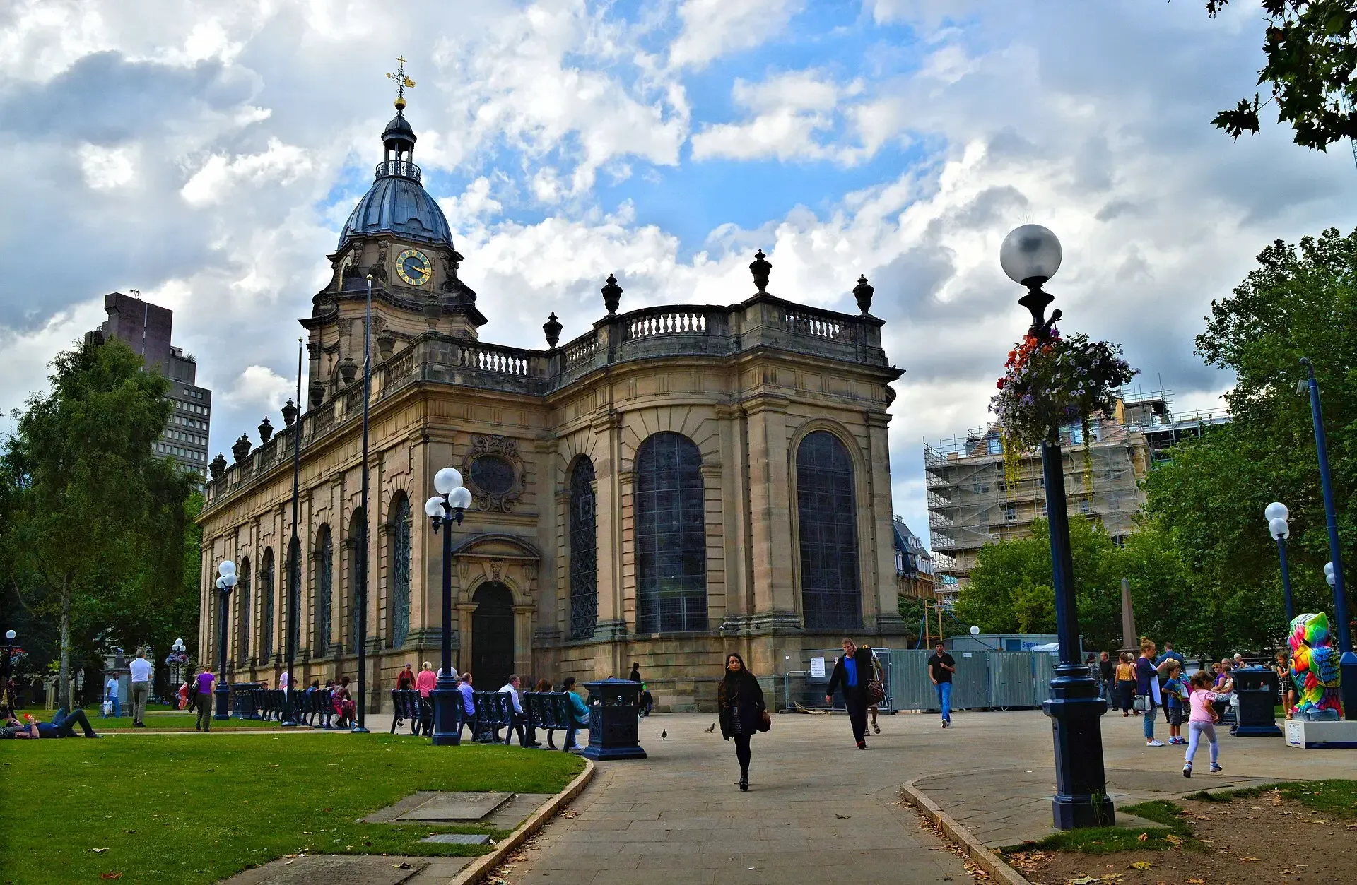 St Philip's Cathedral and Cathedral Square in Birmingham city centre